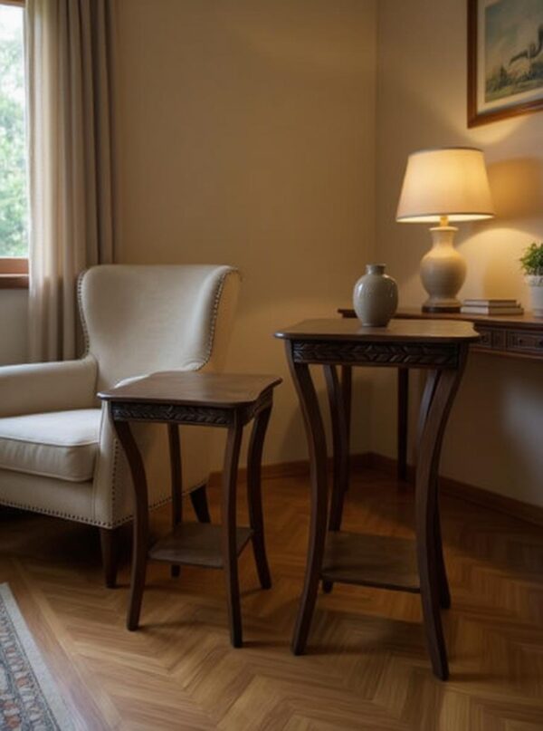Classic Carved Wooden Jigon Table Set