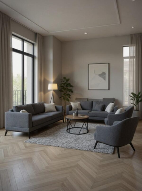 Dark Grey Living Room Set