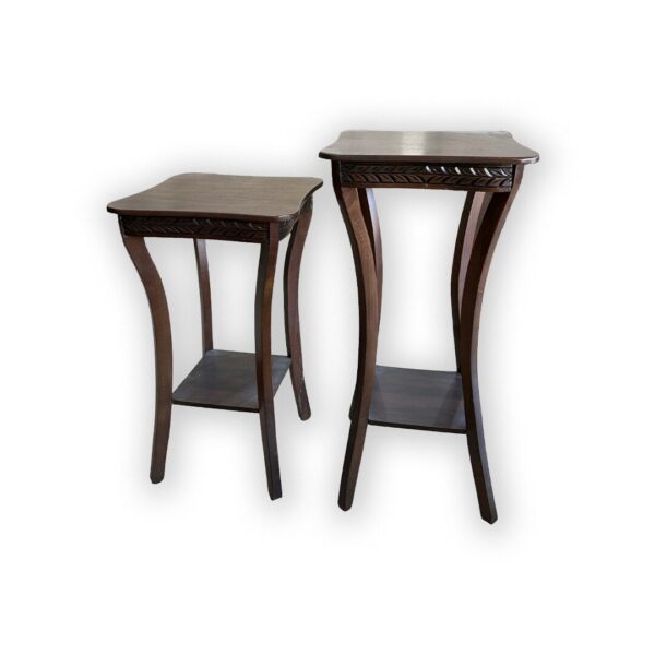 Classic Carved Wooden Jigon Table Set - Image 2