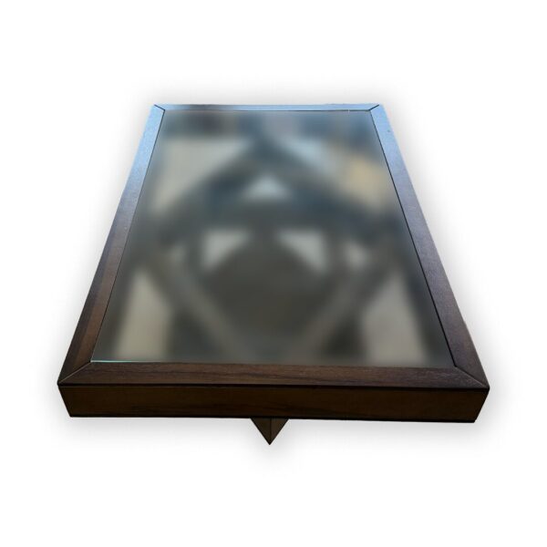Rectangular Glass-Top Coffee Table